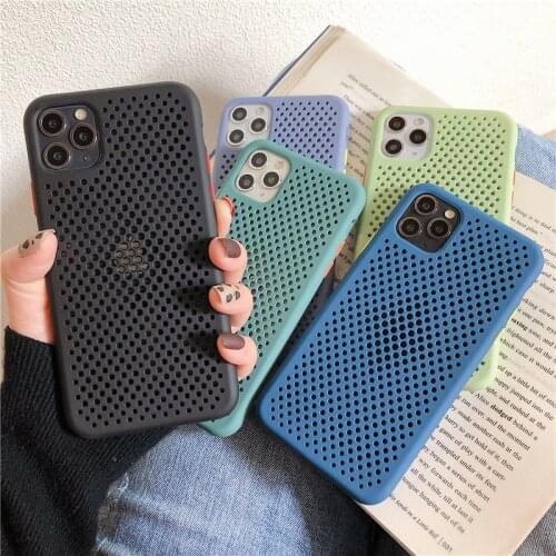 Original Liquid Silicone Phone Case For iPhone 11 Pro X XR XS Max 8 7 6 6s Plus Soft TPU Heat Dissipation Shockproof Back Cover