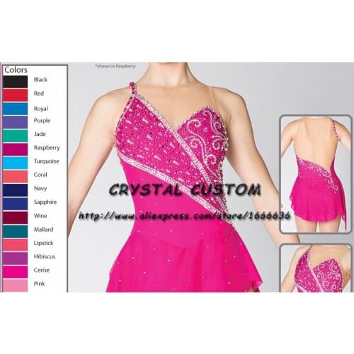 Crystal Custom Figure Skating Dress Girls New Brand Ice Skating Clothes For Competition DR4674