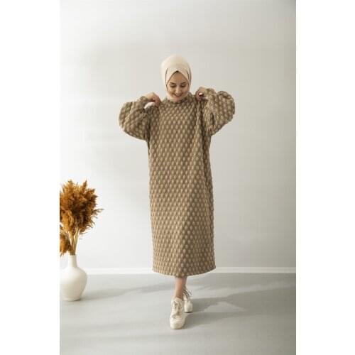 Dresses Muslim Embossed New Season Abayas Turkish Clothes For Women Autumn Garment Moroccan Caftan Moroccan Tagine Part Dress