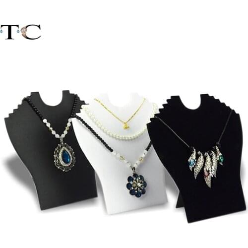 Necklace Bust Display Jewelry Pendant Rack Chain Display Holder Neck Velvet Stand Simple Easel Jewelry Organizer Stand