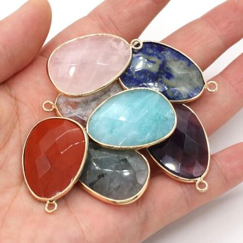 Natural Semi Precious Stone Pendant Section Irregular Making Necklaces Bracelets And Earrings For DIY