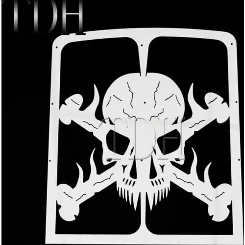 Racing Bike Motorcycle Skeleton Skull Radiator Grill Stainless Steel Radiator Guard For Yamaha Banshee 1987-2012