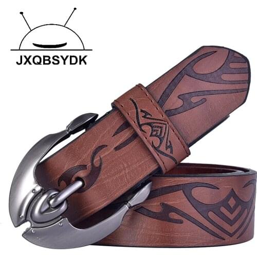2021 Luxury Belts for Men Retro Cowboy Pin Buckle Designer Belts Men High Quality PU Male Belts