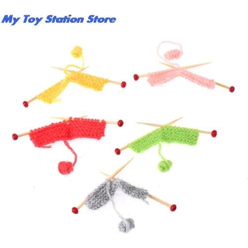 Handmade Multicolor Mini Knitted Sweater Dollhouse Accessories Kids Toy