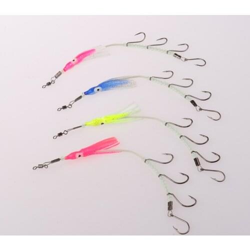 Fish Hooks Flasher Rig Barbed Hook Sea Fishing Tools Sharp Fish Hooks Replacement Tackles for Fisherman