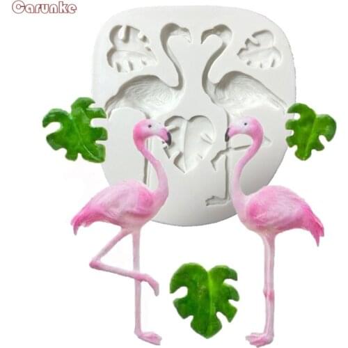 Sugarcraft Flower Flamingo Tropical Leaves bird silicone mold fondant mold cake decorating tools chocolate gumpaste mold