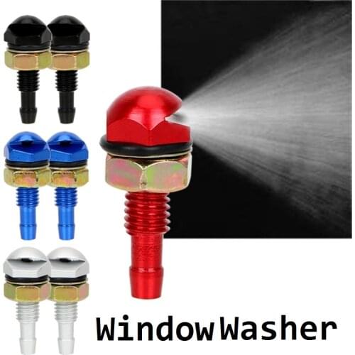 2Pcs Fan-Shaped Car Cleaning Universal Washer Bonnet Front Windshield Water Sprayer Auto Wiper Jet Nozzle