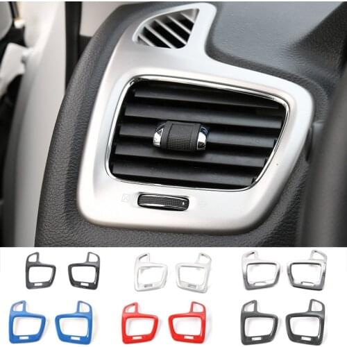 SHINEKA Car Air Vent Protective Cover Air Conditioner Outlet Trim Sticker for Jeep Compass 2017+ Interior Accessories
