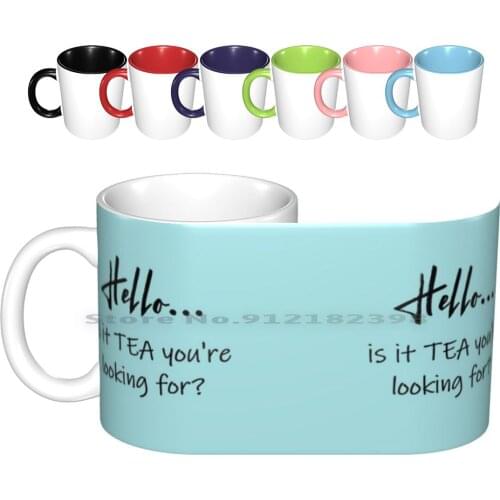 Hello , Is It Tea You&#39 ; Re Looking For ?-Blue / Black Ceramic Mugs Coffee Cups Milk Tea Mug Lexicolor Hello Is It Tea Youre