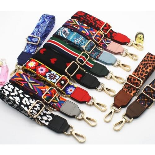 Womens bag shoulder strap color nylon cotton bag belt lengthening and wide belt leather bag replacement belt