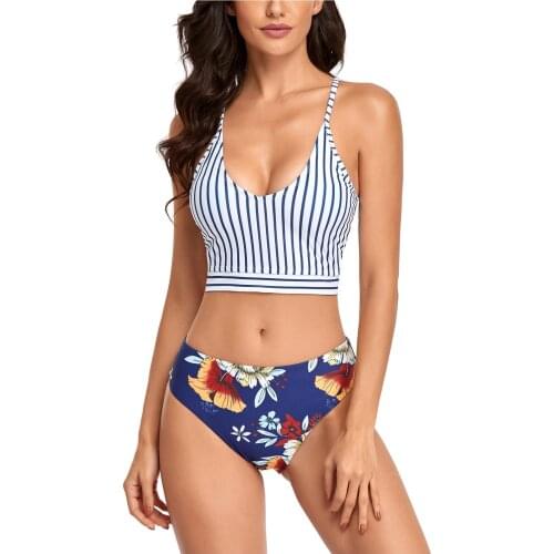 Womens Two Piece Swimsuits Swim Wear Top +Shorts Sexy Bikini Set Ladies Swimwear Bathing Suit maillot de bain femme Beachwear