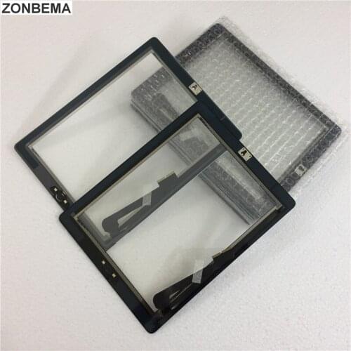 ZONBEMA 50pcs High Quality Touch Screen Digitizer Assembly with Home Button +Adhesive sticker For iPad 2 3 4
