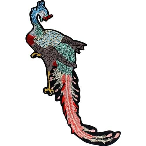 10piece Large Phoenix Embroidery Badges Motifs Applique Fabric Patches Sewing on Jacket Back Patches Apparel Accessories TH1304
