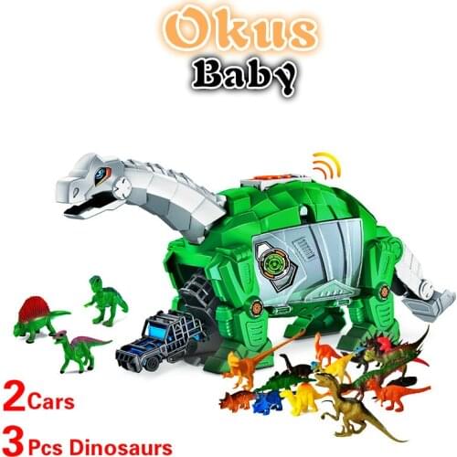 2021 Mechanized Brachiosaurus Storage Car Dinosaur Model Childrens Educational Simulation Animal Model Toy Gift