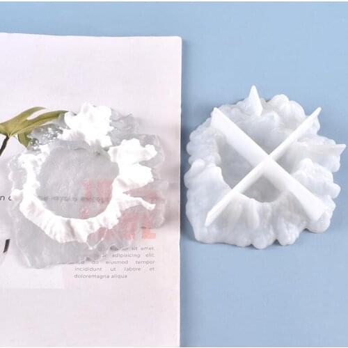 2021 New Silicone Mould Dried Flower Resin Decorative DIY Snow mountain peak ashtray mould Type epoxy resin molds for jewelry