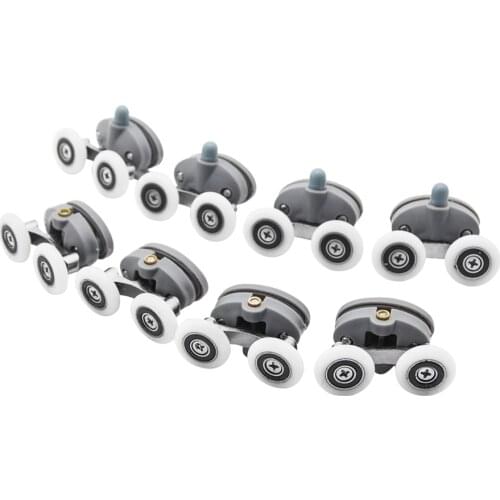 4pcs-8pcs/set 23mm 25mm Top Bottom Hardware Ovel Double Sliding Shower Glass Door Rollers Runner Wheels Pulleys
