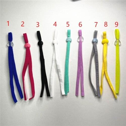 Free ship 100PCS heart buckle stopperelastic band cord hanging ear rope Adjustable mask earloop lanyard earmuff rope DIY sewing