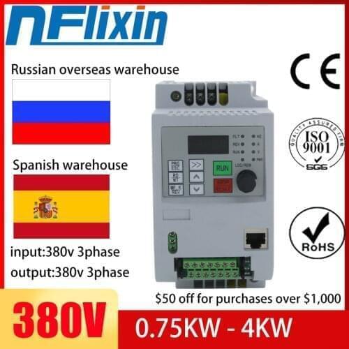 4kw VFD Variable Frequency Drive VFD Inverter 3HP 380v Frequency Inverter Spindle Motor Speed Control NFlixin