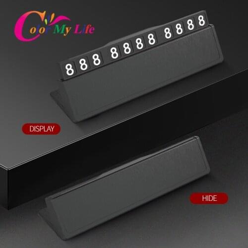 Black Car Styling Temporary Parking Card Phone Number Card Plate Telephone Number Park Stop Car-styling Automobile Accessories