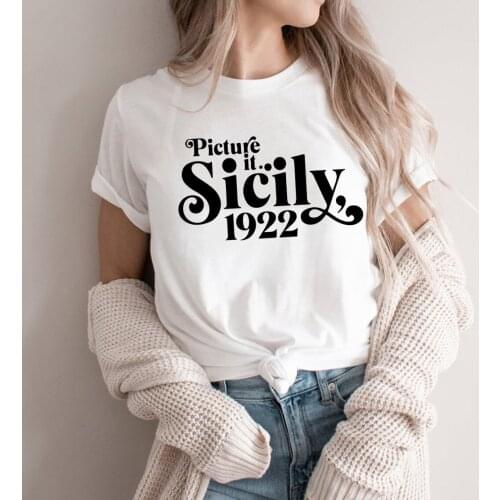 Picture It Sicily 1922 Shirt Golden Girls T-Shirt Retro 80s TV Sitcom Tees Vintage Unisex Tees Women Graphic Graphic T Shirts