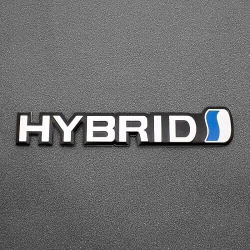 1PCS 3D Aluminum Car Stickers Emblem Hybrid Badge Decals For Toyota Camry Rav4 Reiz Lexus BMW Audi Honda Nissan Car Accessories