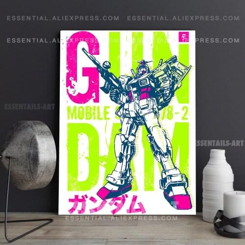 Gundam RX-78-2 Retro Poster Canvas Wall Art Painting Decor Pictures Bedroom Study Living Room Home Decoration Prints