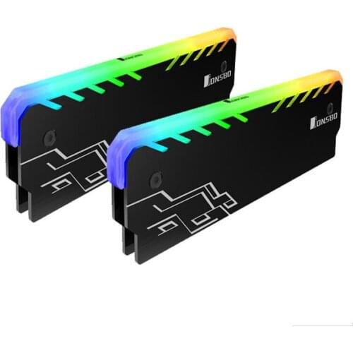 2PC Memory RAM RGB Cooler Heat Sink Cooling Vest Fin Radiation Dissipate For DIY PC Game Overclocking MOD DDR DDR3 DDR4