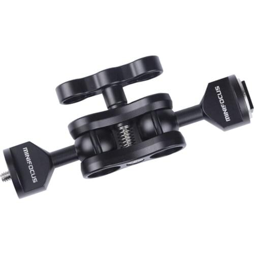 MINIFOCUS 1'' Ball clamp Kit with Hot Shoe and 1/4 Screw Housing Mount For Underwater Camera Arm Tray System Diving Photography