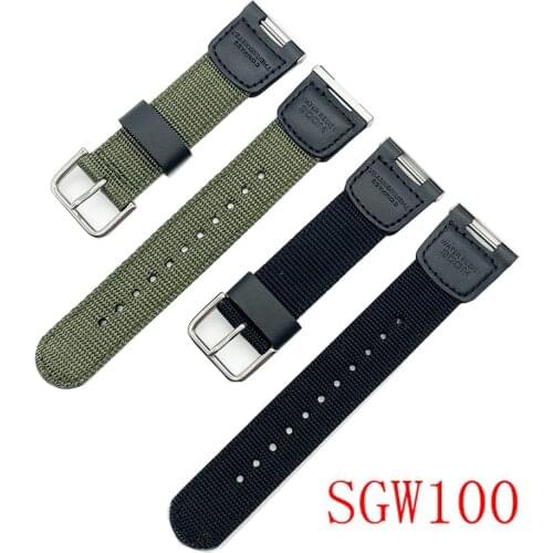Nylon Canvas Watch Strap for Casio SGW-100 GW-3500B/3000B Outdoor Waterproof Sport Wrist Band Bracelet Watchband Accessories