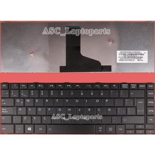 New Latin Spanish Teclado Keyboard For Toshiba Satellite C40 C40D-A C40-A C45-A C45D-A C40t-A C45T-A Laptop, Black