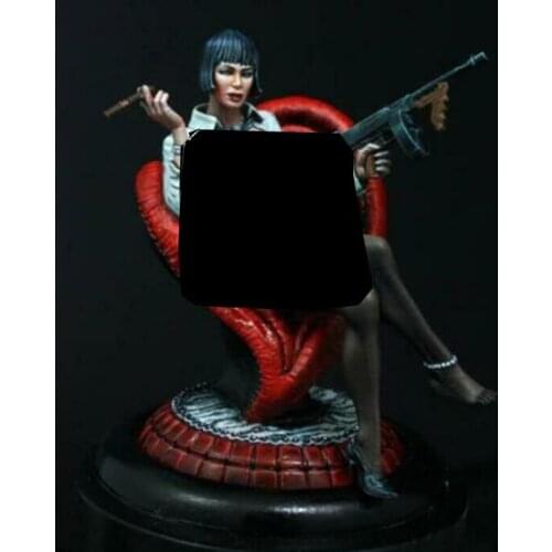 New Unassembled 1/32 54MM The ancient woman warrior 54MM (WITH BASE ) Resin Kit DIY Toys Unpainted resin model