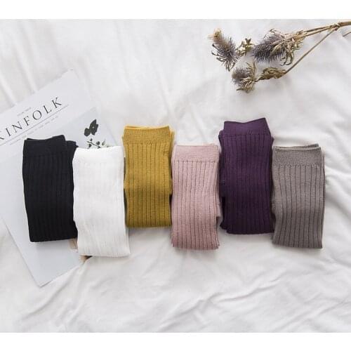 Girls Baby Kids Solid Leggings Comfortable Vertical Long Kawaii Stockings Collants Fille Enfant Anti-slip Baby Calzini Neonato