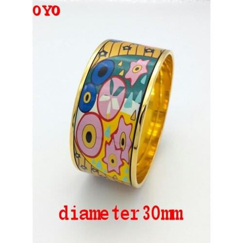 Cloisonne jewelry hand-painted enamel craftsmanship real gold plated art style bracelet