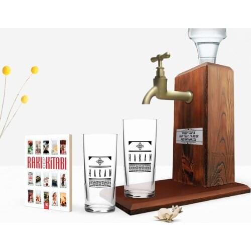 Personalized Colorful Printed Is Dual Arrack Cup Wood Rack Stand and Mobile Book Gift Seti-21