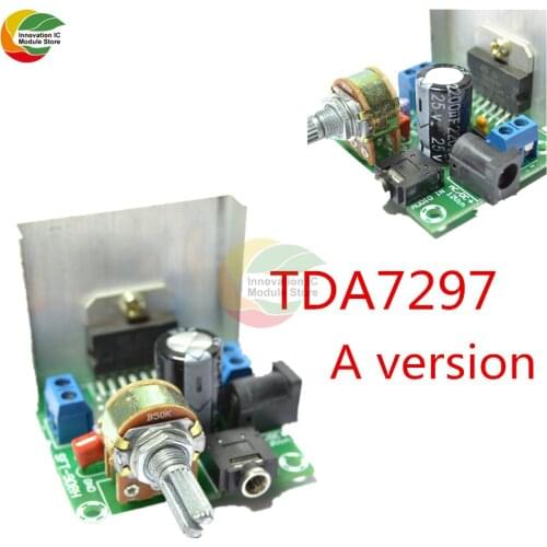Ziqqucu TDA7297 Amplifier Board Dual Channel A Version 15W+15W Stereo Digital Audio Amplifier Module DC 9V-15V