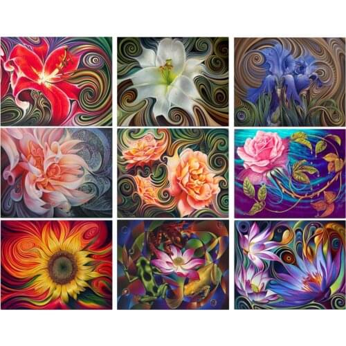 Full circular Diamond Embroidery 5d Diy Diamond Painting Flower Fantasy Cross Stitch Flowers art Diamond Mosaic cartoon floral