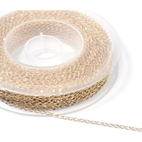 5yards/roll Stainless Steel Adjustment Extension Tail Chain Bulk Necklace Extender Width 1.5 2.0mm Chains for DIY Jewelry Making