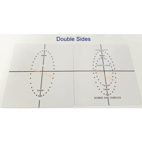 2 Piece/Lot Dental Punch Hole Template Guide Board for Rubber Dam Sheets Adult Child Size Holes
