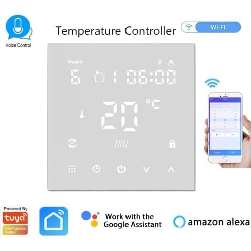 Smart Tuya WiFi Temperature Controller Thermostat for Electric Heating Water/Gas Boiler Voice Memory Function With Alexa Google