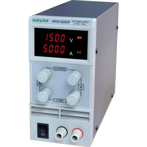High quality KPS1505DF 15V5A 110V-230V 0.1V/0.001A EU LED Digital Adjustable Switch DC Power Supply mA display