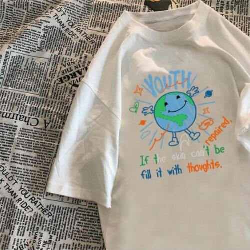 New Style Women T shirt Spring Summer Short Sleeve O Collar Tshirt Woman Casual Loose Female T-shirt