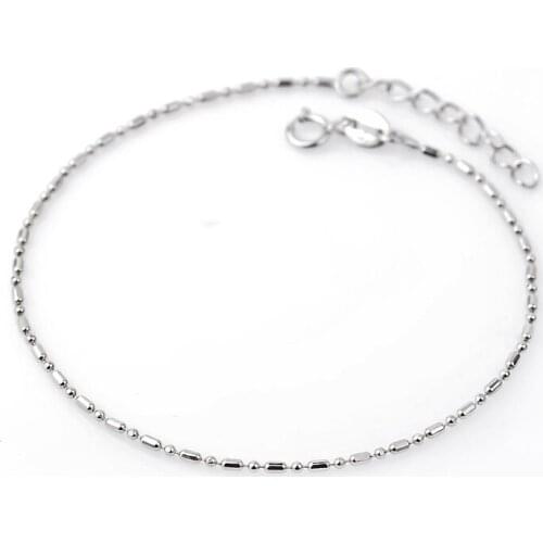 Sinya 925 Sterling silver bracelet Anklets Chain 7inch with inch extend chain for women charm pendant fine jewelry 2016 hot sale