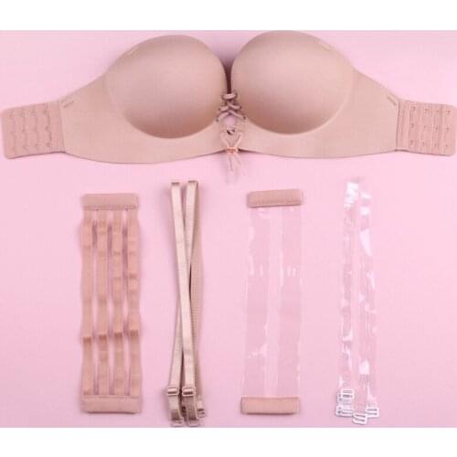 Strapless Bra Backless Magic Sexy Underwear Bra Women Wedding Dress Bra Seamless Invisible Lingerie Plus Size Bridesmaid