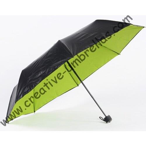 Imitation paradise ,three fold, summer parasol,hand open,windproof,bag parasol,UV protecting,colour coating,pantone colour