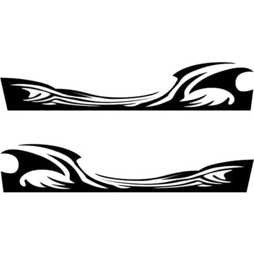 2pcs Car Rear View Side Mirror Body Stripe Vinyl Sticker DIY Graphic