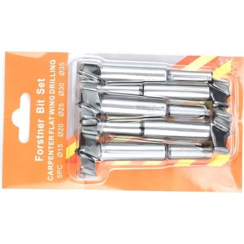 5pc 15-20-25-30-35mm Woodworking Flat Wing Drill Wood Drill Bit Self Centering Hole Saw Cutter Tools Set