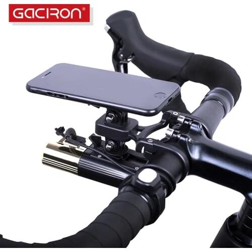 GACIRON Multifunction Bicycle Camera computer Phone Holder 31.8mm Adjustable MTB Mountain Bike Handlebar Mount Bracket Extended