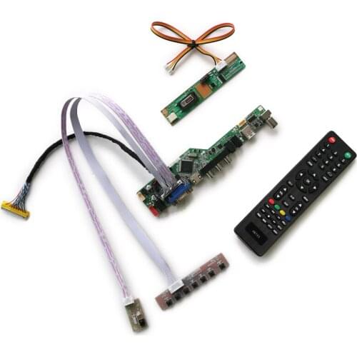 DIY kit VGA USB 30 Pin LVDS LCD monitor universal controller board 1CCFL Fit N141I1/N141I3/N141I4/BT154HG01 matrix 1280*800