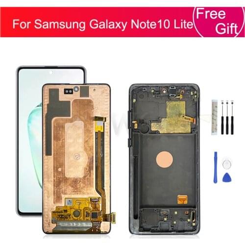 For Samsung Galaxy Note 10 lite Lcd N770F/DS N770F/DSM with Frame Display Touch Screen Digitizer For Samsung note10 lite LCD 6.7