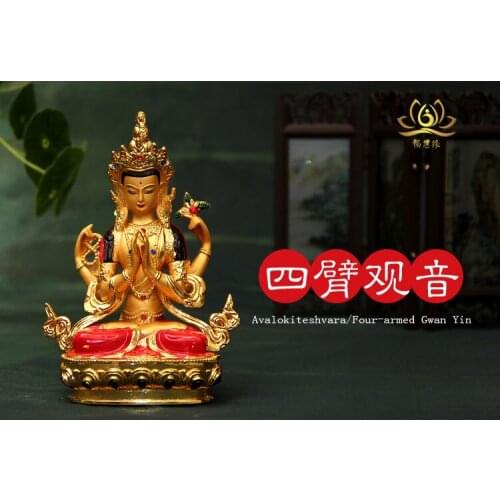 GOOD Buddha statue # 2020 HOME family TOP efficacious Protection # Tibetan Buddhism bodhi-sattva Buddha gilding statueue